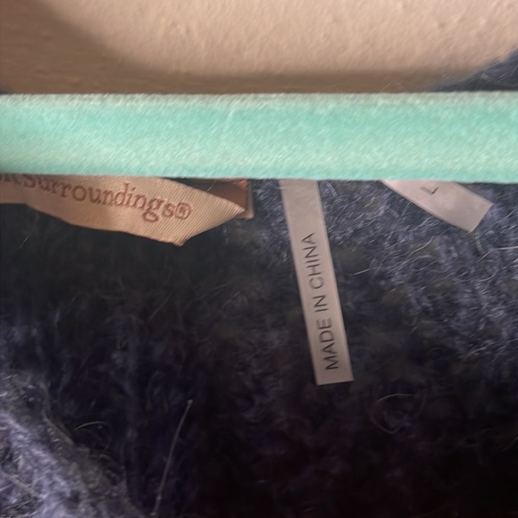 Soft surroundings women’s blue mohair blend knitted sweater in size large, tag - Picture 3 of 11